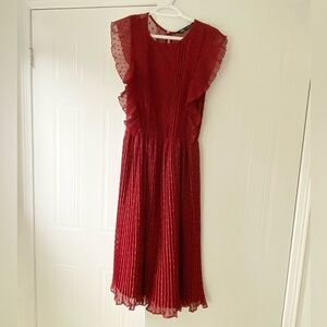Zara burgundy lace dress